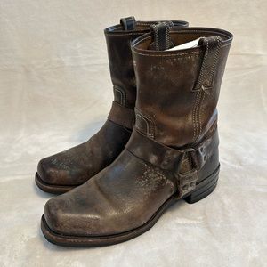 Frye Mens Harness 8R brown boots size 10